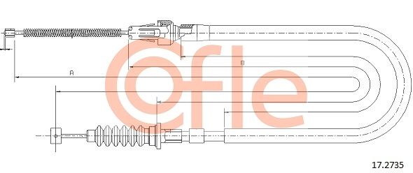 COFLE 92.17.2735 Cable Pull, parking brake