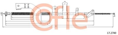 Cable Pull, parking brake COFLE 92.17.2740