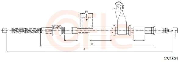 COFLE 92.17.2804 Cable Pull, parking brake