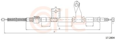 Cable Pull, parking brake COFLE 92.17.2804