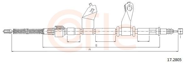 COFLE 92.17.2805 Cable Pull, parking brake