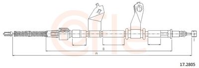 Cable Pull, parking brake COFLE 92.17.2805
