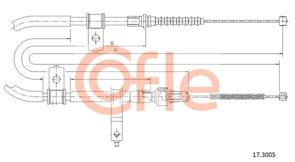 COFLE 92.17.3005 Cable Pull, parking brake