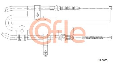Cable Pull, parking brake COFLE 92.17.3005