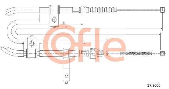 COFLE 92.17.3006 Cable Pull, parking brake