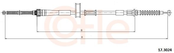 COFLE 92.17.3024 Cable Pull, parking brake