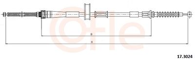 Cable Pull, parking brake COFLE 92.17.3024