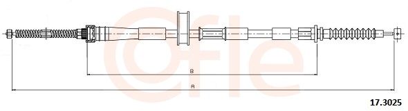 COFLE 92.17.3025 Cable Pull, parking brake