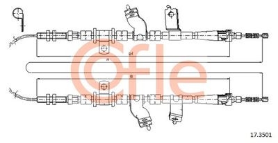 Cable Pull, parking brake COFLE 92.17.3501