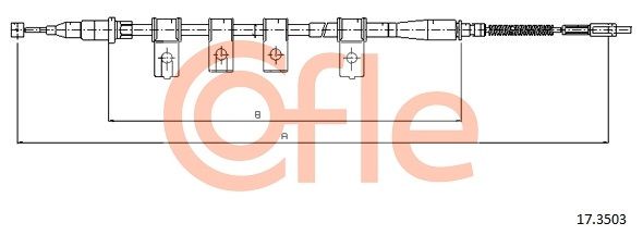 COFLE 92.17.3503 Cable Pull, parking brake