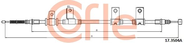 COFLE 92.17.3504A Cable Pull, parking brake
