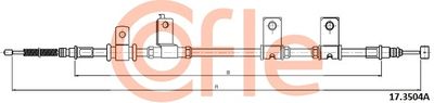 Cable Pull, parking brake COFLE 92.17.3504A