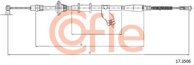 Cable Pull, parking brake COFLE 92.17.3506