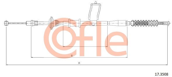 COFLE 92.17.3508 Cable Pull, parking brake