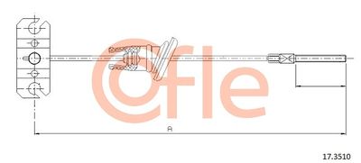 Cable Pull, parking brake COFLE 92.17.3510