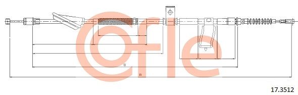 COFLE 92.17.3512 Cable Pull, parking brake