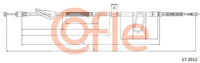 Cable Pull, parking brake COFLE 92.17.3512