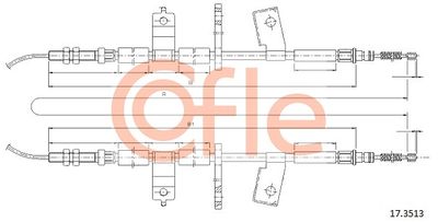 Cable Pull, parking brake COFLE 92.17.3513