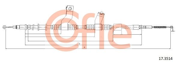 COFLE 92.17.3514 Cable Pull, parking brake