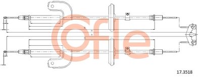 Cable Pull, parking brake COFLE 92.17.3518
