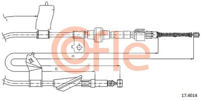 Cable Pull, parking brake COFLE 92.17.4014