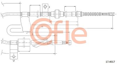 Cable Pull, parking brake COFLE 92.17.4017
