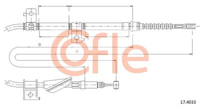 Cable Pull, parking brake COFLE 92.17.4033