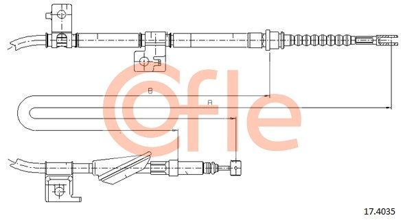 COFLE 92.17.4035 Cable Pull, parking brake