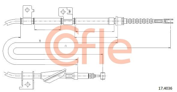 COFLE 92.17.4036 Cable Pull, parking brake