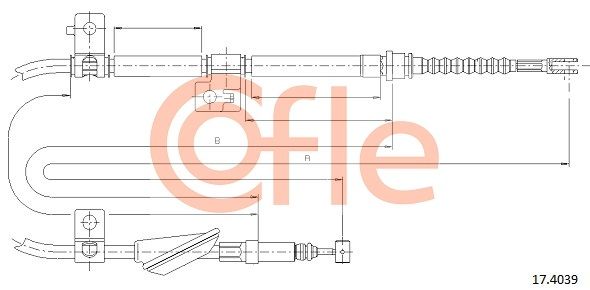 COFLE 92.17.4039 Cable Pull, parking brake
