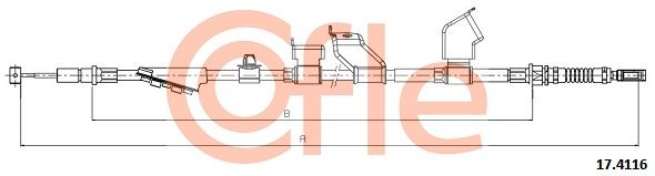 COFLE 92.17.4116 Cable Pull, parking brake