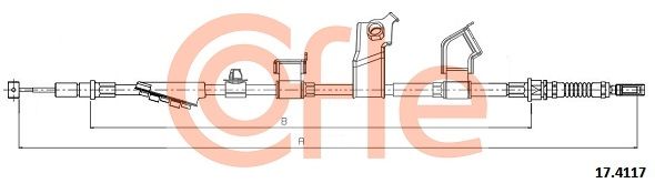 COFLE 92.17.4117 Cable Pull, parking brake