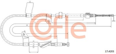 Cable Pull, parking brake COFLE 92.17.4203