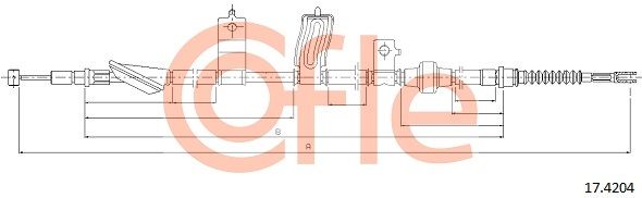 COFLE 92.17.4204 Cable Pull, parking brake