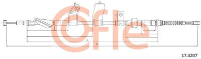 Cable Pull, parking brake COFLE 92.17.4207