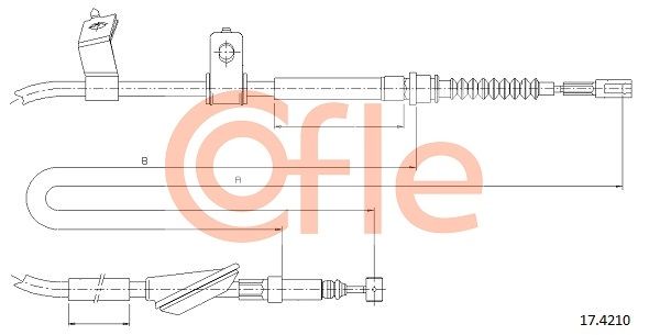 COFLE 92.17.4210 Cable Pull, parking brake