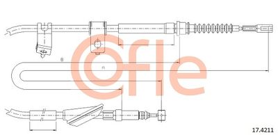 Cable Pull, parking brake COFLE 92.17.4211