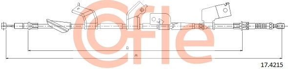 COFLE 92.17.4215 Cable Pull, parking brake
