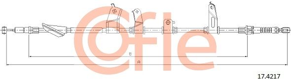 COFLE 92.17.4217 Cable Pull, parking brake