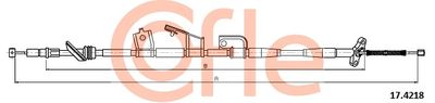 Cable Pull, parking brake COFLE 92.17.4218