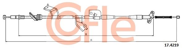 COFLE 92.17.4219 Cable Pull, parking brake
