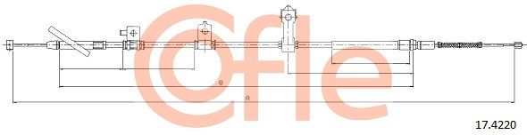 COFLE 92.17.4220 Cable Pull, parking brake