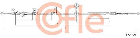 COFLE 92.17.4221 Cable Pull, parking brake
