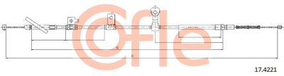 Cable Pull, parking brake COFLE 92.17.4221