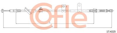 Cable Pull, parking brake COFLE 92.17.4225