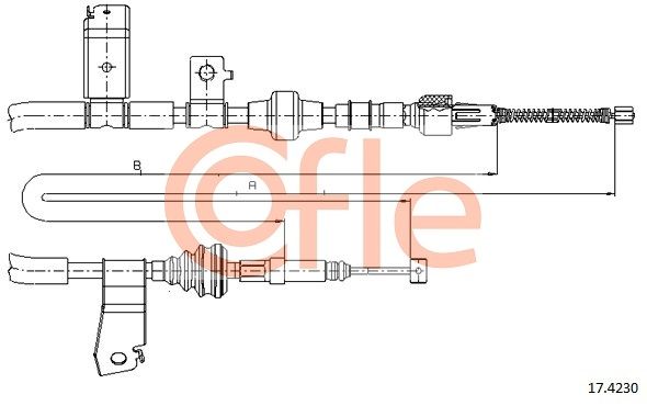 COFLE 92.17.4230 Cable Pull, parking brake