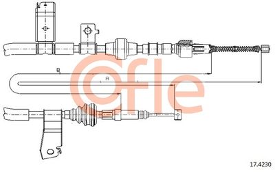 Cable Pull, parking brake COFLE 92.17.4230