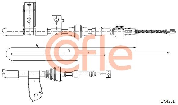 COFLE 92.17.4231 Cable Pull, parking brake