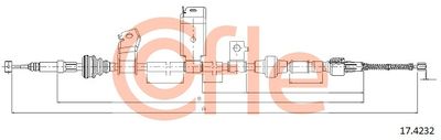 Cable Pull, parking brake COFLE 92.17.4232