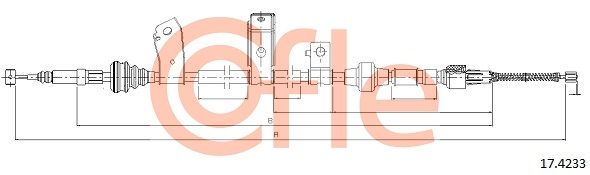 COFLE 92.17.4233 Cable Pull, parking brake
